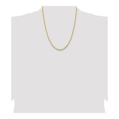 14K Yellow Gold 3.25mm Diamond-Cut Rope Chain – view 4