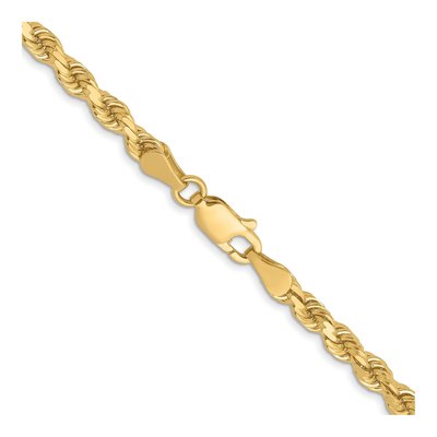 14K Yellow Gold 3.75mm Diamond-Cut Rope Chain – view 3