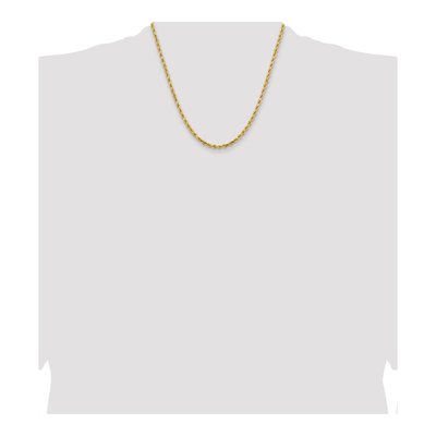 14K Yellow Gold 3.75mm Diamond-Cut Rope Chain – view 4