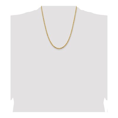 14K Yellow Gold 3.75mm Diamond-Cut Rope Chain – view 5
