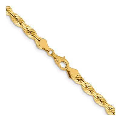 14K Yellow Gold 5mm Diamond-Cut Rope Chain – view 4