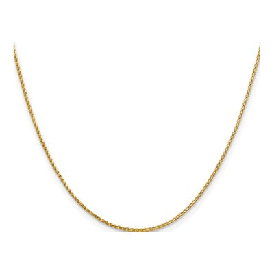 14K Yellow Gold 1.15mm Diamond-Cut Open Franco Chain – view 2