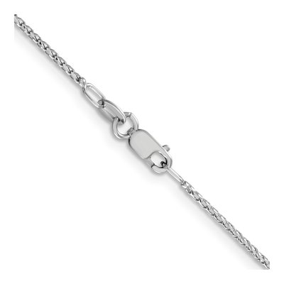 14K White Gold 1.15mm Diamond-Cut Open Franco Chain – view 5