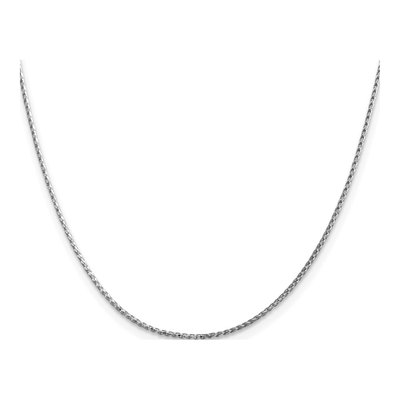 14K White Gold 1.15mm Diamond-Cut 18-Inch Open Franco Chain – view 4