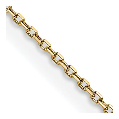 14K Yellow Gold 0.85mm Diamond-Cut Cable Chain