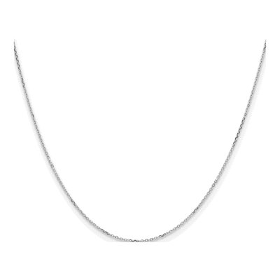 14K White Gold 0.85mm Diamond-Cut 85mm Cable Chain – view 5