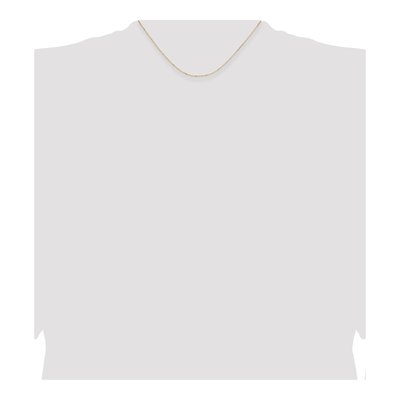 14K White Gold 0.85mm Diamond-Cut 85mm Cable Chain – view 6