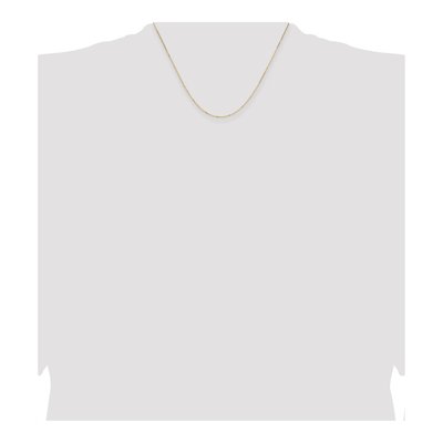 14K White Gold 0.85mm Diamond-Cut Cable Chain – view 6