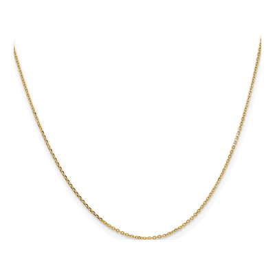 14K Yellow Gold 1.05mm Diamond-Cut Cable Chain – view 4
