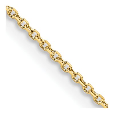 14K Yellow Gold 1.05mm Diamond-Cut Cable Chain