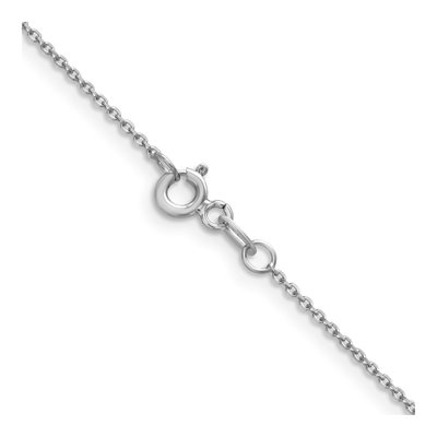 14K White Gold 1.05mm Diamond-Cut Cable Chain – view 5