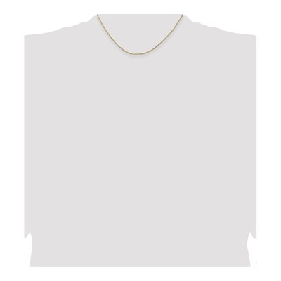 14K Yellow Gold 1mm Concave Box Chain – view 6