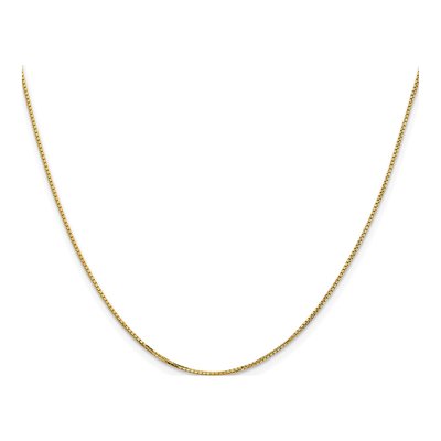 14K Yellow Gold 1mm Concave Box Chain – view 3