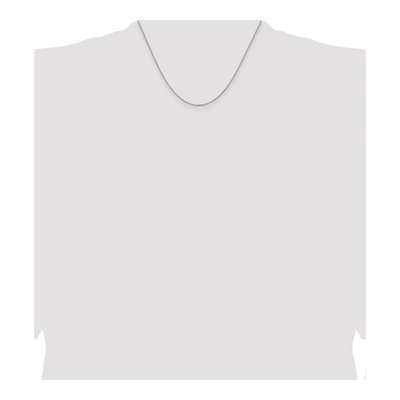 14K White Gold 1mm Concave Box Chain – view 4