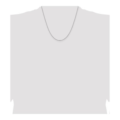 14K White Gold 1mm Concave Box Chain – view 4