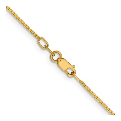 14K Yellow Gold 1.1mm Concave Box Chain – view 4