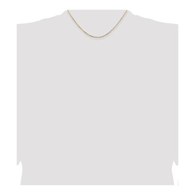 14K Yellow Gold 1.1mm Concave Box Chain – view 5