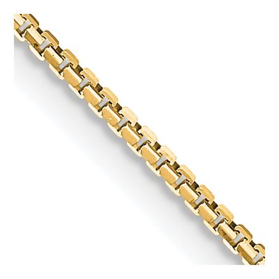 14K Yellow Gold 1.1mm Concave Box Chain