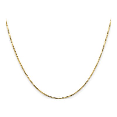 14K Yellow Gold 1.1mm Concave Box Chain – view 2