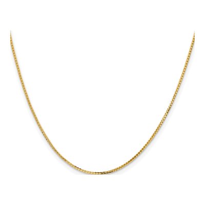 14K Yellow Gold 1.2mm Concave Box Chain – view 3