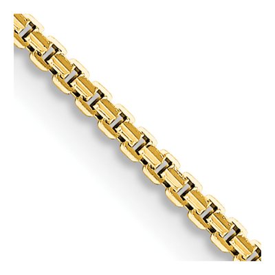 14K Yellow Gold 1.2mm Concave Box Chain