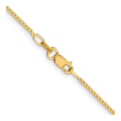14K Yellow Gold 1.2mm Concave Box Chain – view 3