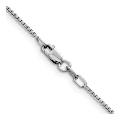 14K White Gold 1.2mm Concave Box Chain – view 3