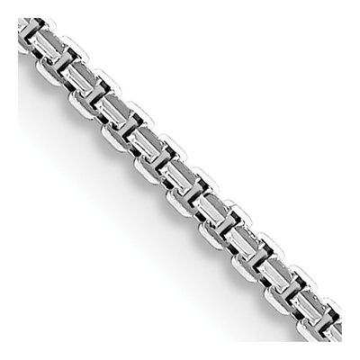 14K White Gold 1.2mm Concave Box Chain