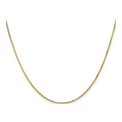 14K Yellow Gold 1.3mm Concave Box Chain – view 2