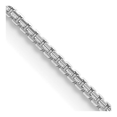 14K White Gold 1.3mm Concave Box Chain