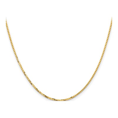 14K Yellow Gold 1.45mm Concave Box Chain – view 3
