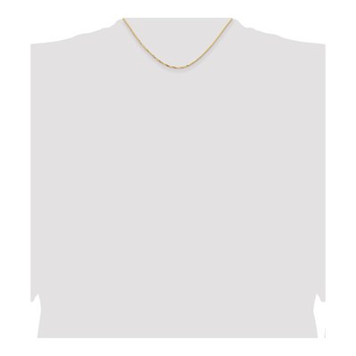 14K Yellow Gold 1.45mm Concave Box Chain – view 5