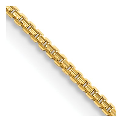 14K Yellow Gold 1.45mm Concave Box Chain