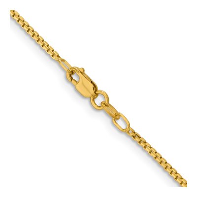 14K Yellow Gold 1.45mm Concave Box Chain – view 3