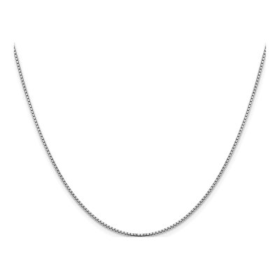 14K White Gold 1.45mm Concave Box Chain – view 2