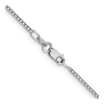 14K White Gold 1.45mm Concave Box Chain – view 3