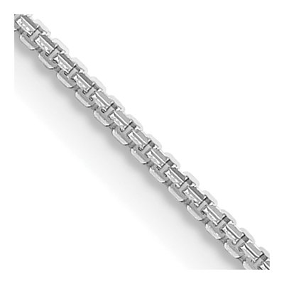 14K White Gold 1.45mm Concave Box Chain
