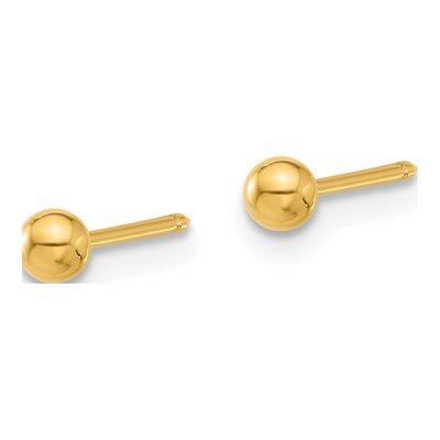 Stainless Steel Ball Stud Earrings – view 2