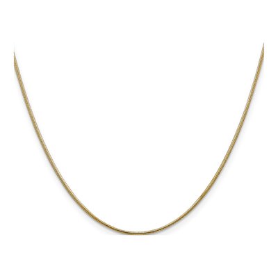 14K Yellow Gold 1mm Round Snake Chain – view 3