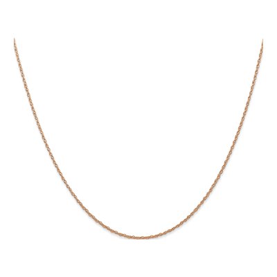 14K Rose Gold 0.7mm Cable Rope Chain – view 3