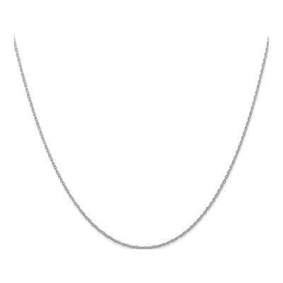 14K White Gold 0.7mm Cable Rope Chain – view 3