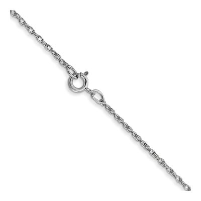 14K White Gold 0.7mm Cable Rope Chain – view 4