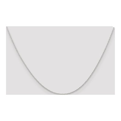 14K White Gold 0.7mm Cable Rope Chain – view 5