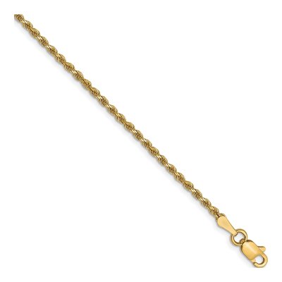 10K Yellow Gold 1.75mm Diamond-Cut Rope Chain Bracelet
