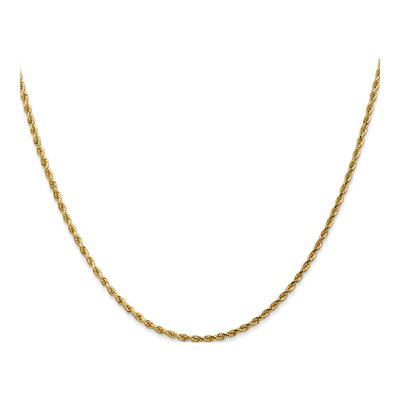10K Yellow Gold 2mm Diamond-Cut 18-inch Rope Chain – view 3