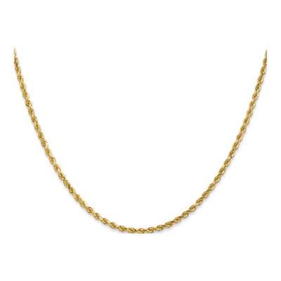 10K Yellow Gold 2.25mm Diamond-Cut Rope Chain – view 3