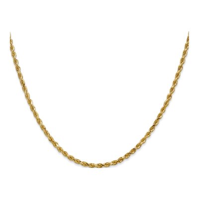 10K Yellow Gold 2.5mm Diamond-Cut Rope Chain – view 3