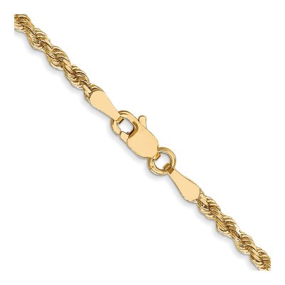 10K Yellow Gold 2.5mm Diamond-Cut Rope Chain – view 4