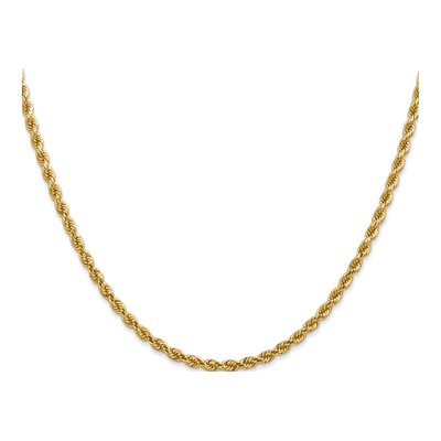 10K Yellow Gold 2.75mm Diamond-Cut Rope Chain – view 3