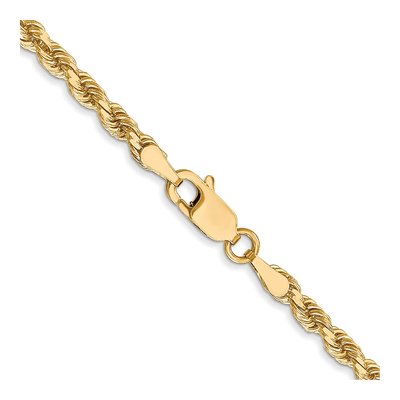 10K Yellow Gold 3mm Diamond-Cut Rope Chain – view 4